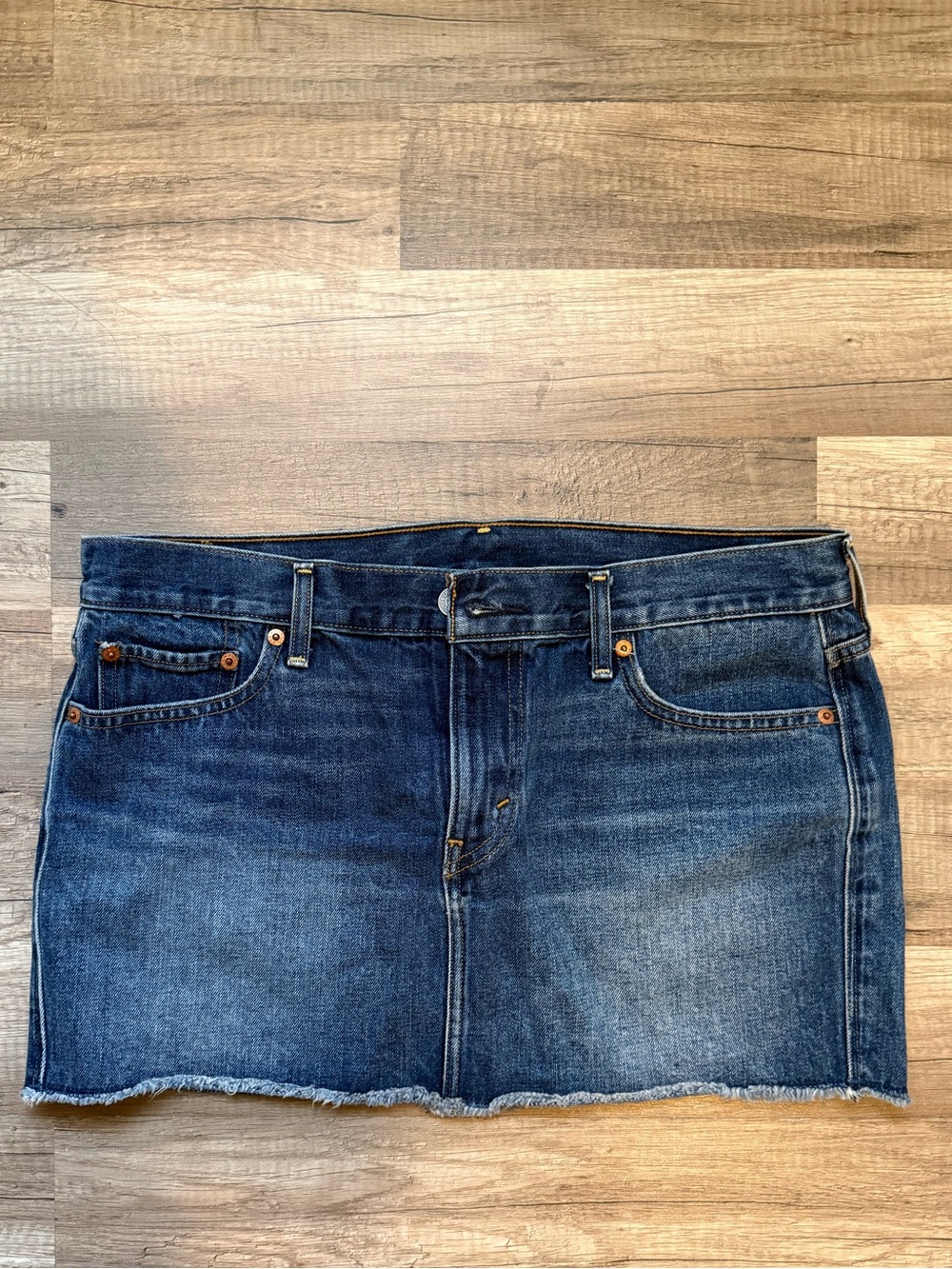 Women's Dark Blue Denim Mini Skirt